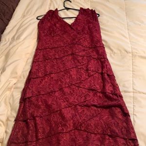 Dark red dress